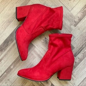 Marc Fisher Block Heel Stretch Bootie